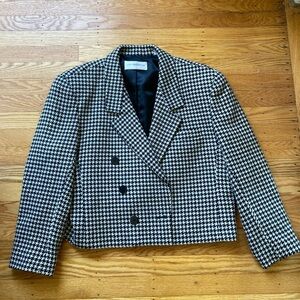Liz Claiborne Houndstooth Cropped Blazer